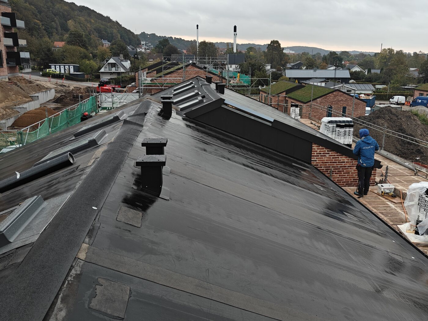 Sedumhave på nybyggeri udført af Haus360 i Vejle